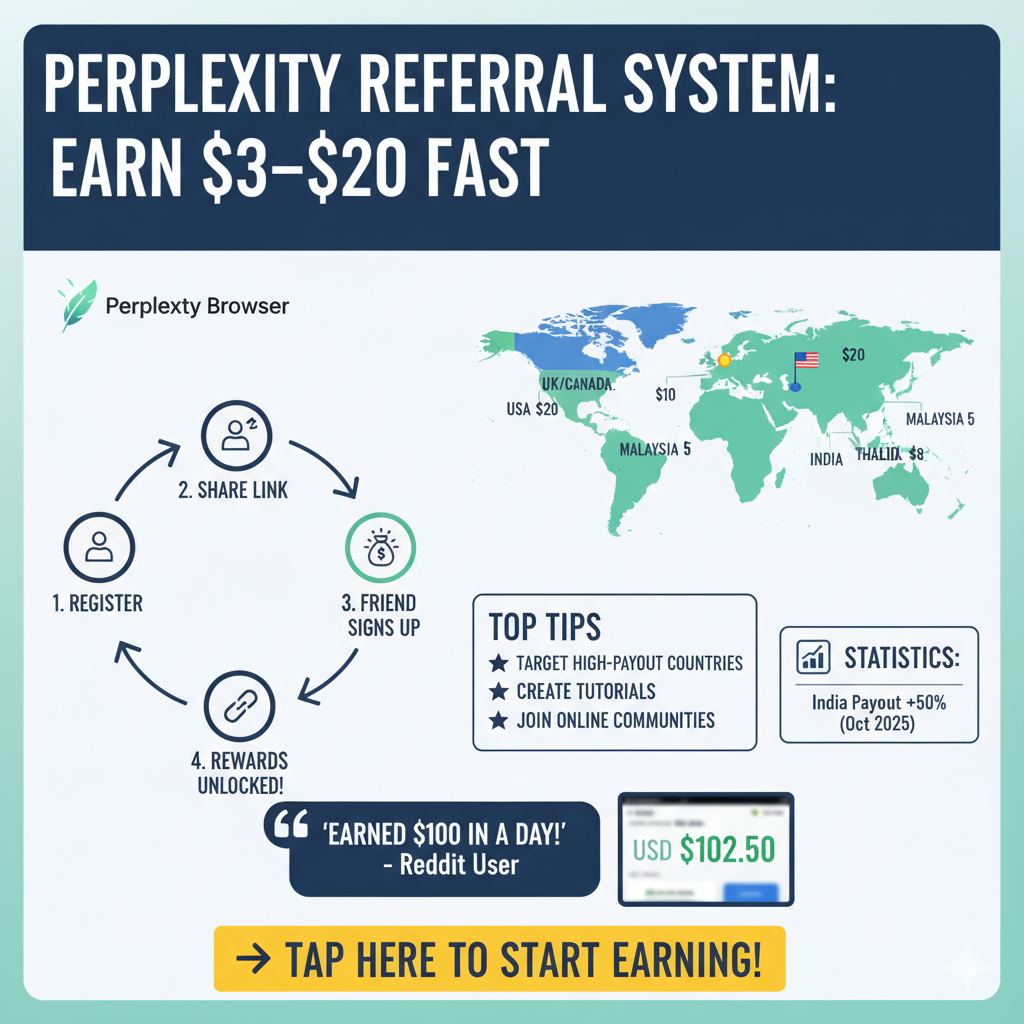 Perplexity Referral Link 2025: How I Made $300 Just by Referring Friends